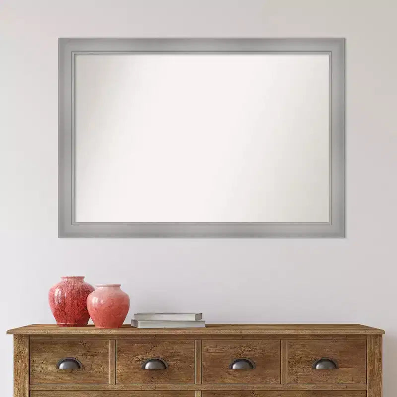 Miroir mural de salle de bain non biseauté nickel poli