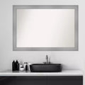 Miroir mural de salle de bain non biseauté nickel poli
