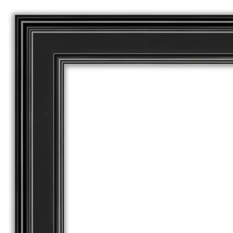 Miroir mural noir sans biseau