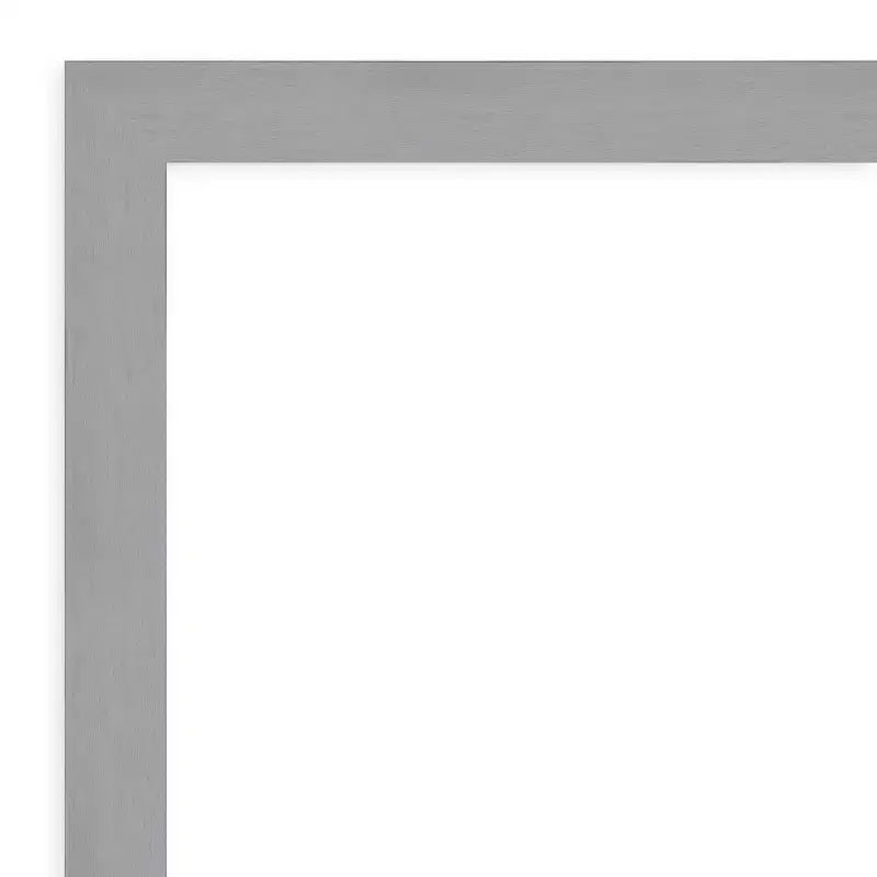 Miroir mural rectangulaire en nickel brossé non biseauté, au style moderne