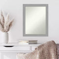 Miroir mural rectangulaire en nickel brossé non biseauté, au style moderne