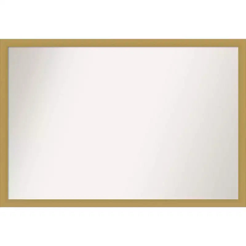 38" x 26" Non-Beveled Grace Narrow Bathroom Wall Mirror Brushed Gold - Amanti Art: Rectangle, Wall Mount, Polystyrene Frame