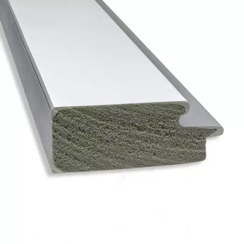 Miroir mural de salle de bain sans biseau, blanc, rectangulaire