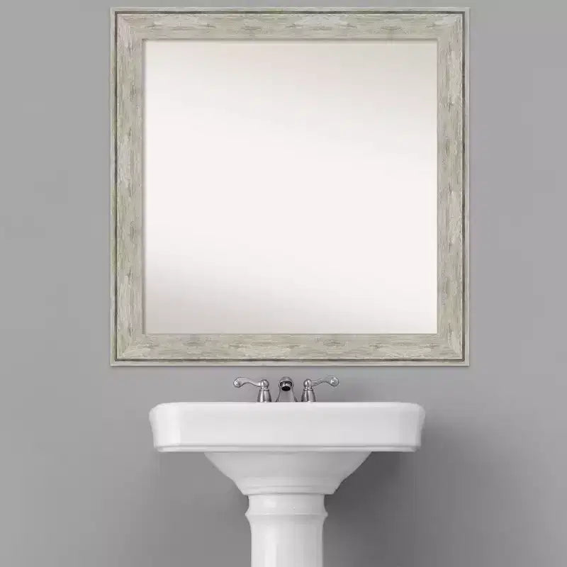 Miroir mural carré avec cadre craquelé