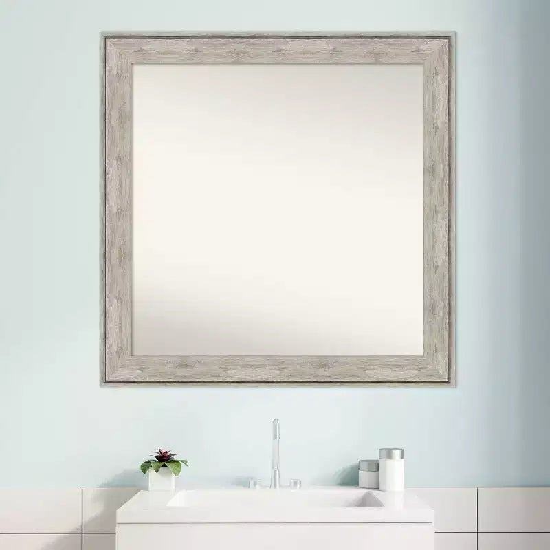 Miroir mural carré avec cadre craquelé
