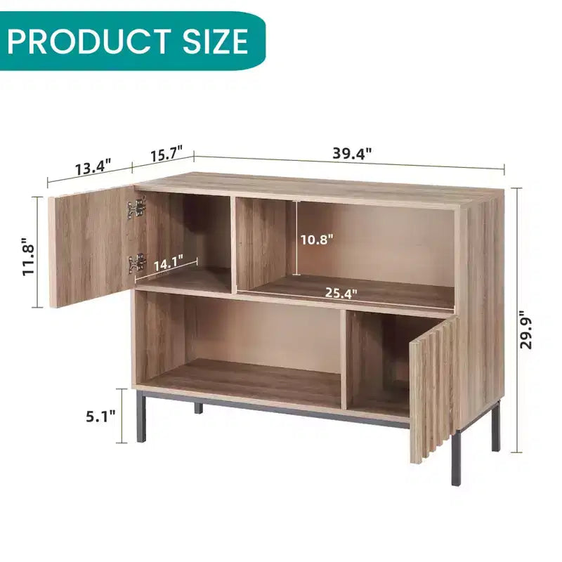 Armoire de rangement avec étagère d'exposition, buffet/bahut