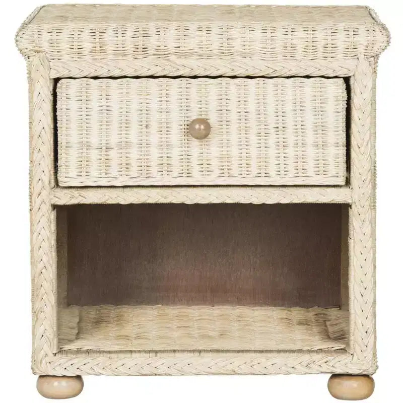 Adira Wicker Nightstand - SEA8002 - White Washed - Safavieh