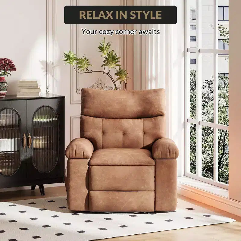 Fauteuil inclinable surdimensionné, fauteuil inclinable manuel avec rembourrage éponge 1,5X