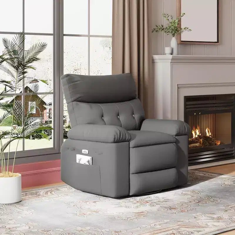 Fauteuil inclinable surdimensionné, fauteuil inclinable manuel avec rembourrage éponge 1,5X