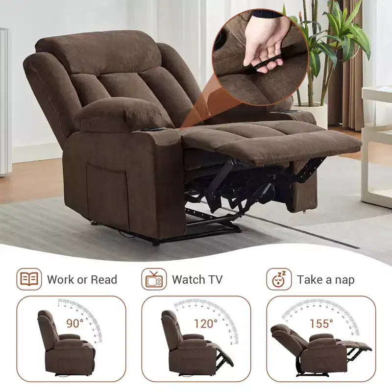 Fauteuil inclinable, Canapé inclinable manuel avec massage et chaleur