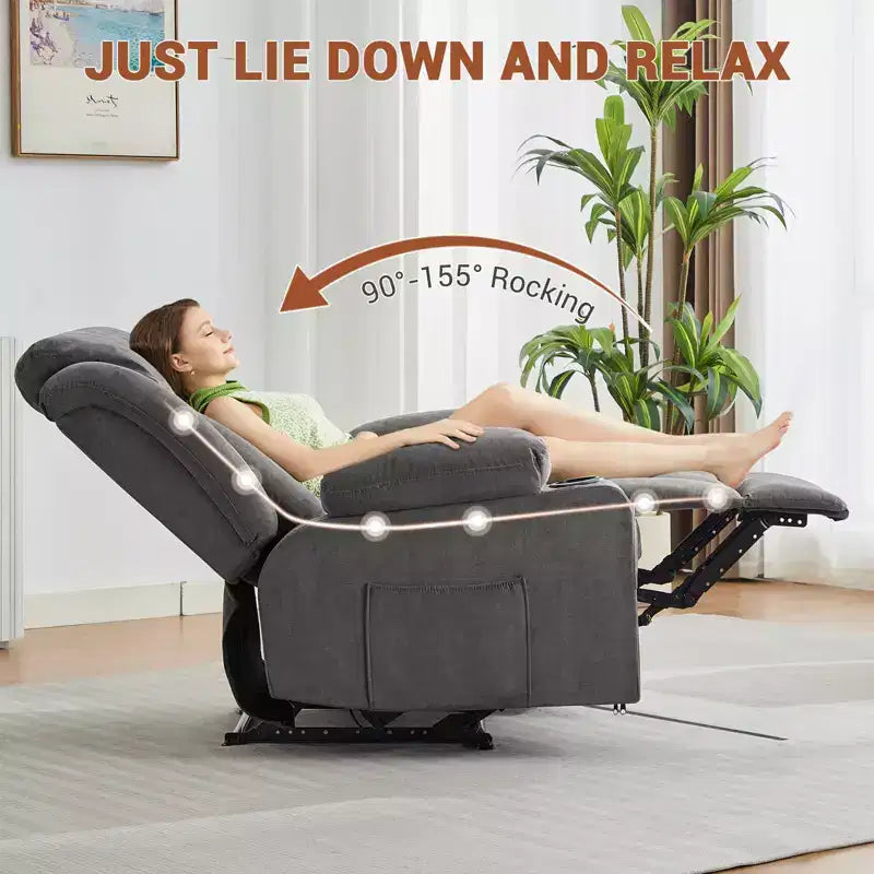 Fauteuil inclinable, Canapé inclinable manuel avec massage et chaleur