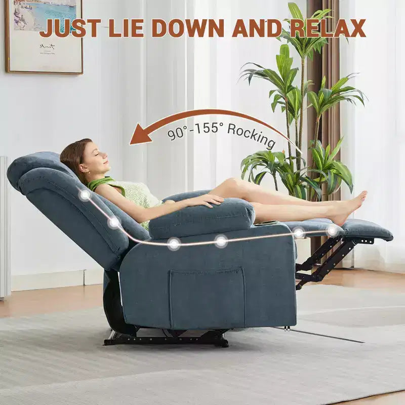 Fauteuil inclinable, Canapé inclinable manuel avec massage et chaleur