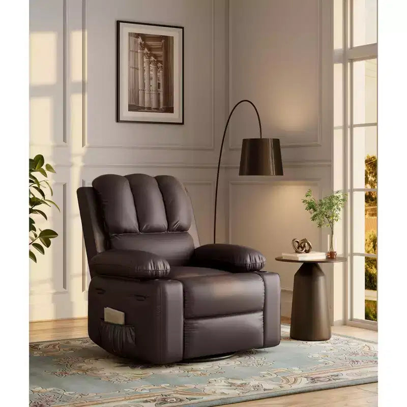 Fauteuil inclinable manuel pour adultes, canapé simple en cuir PU