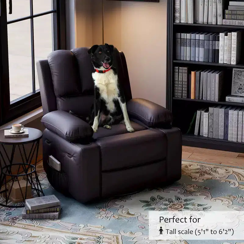 Fauteuil inclinable manuel pour adultes, canapé simple en cuir PU