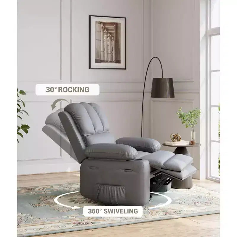 Fauteuil inclinable manuel pour adultes, canapé simple en cuir PU