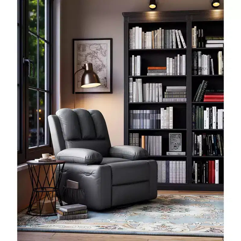 Fauteuil inclinable manuel pour adultes, canapé simple en cuir PU
