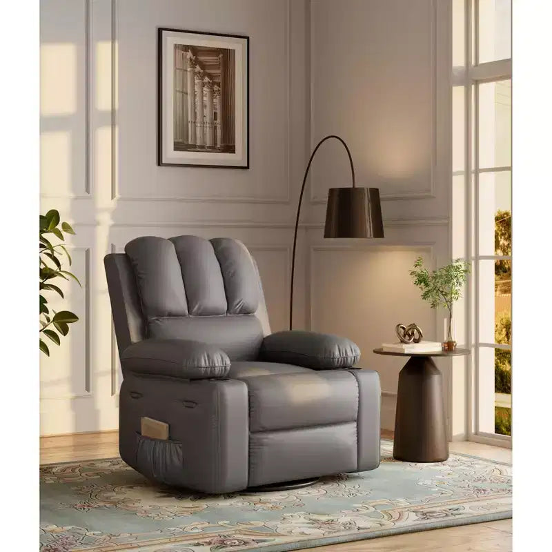 Fauteuil inclinable manuel pour adultes, canapé simple en cuir PU