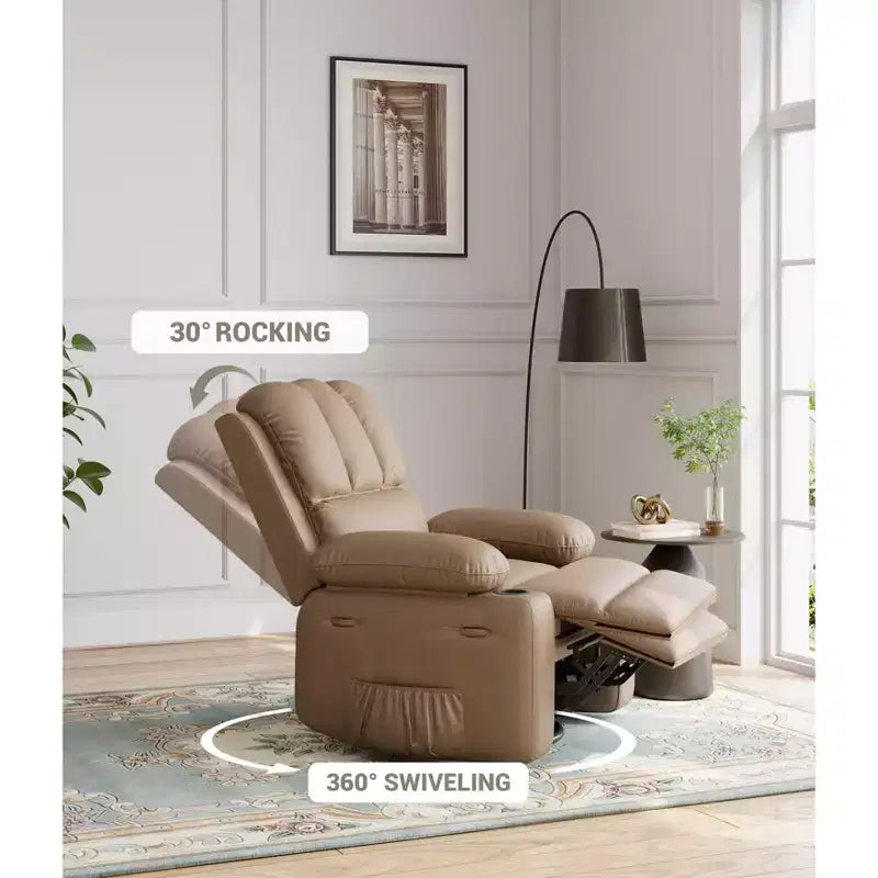Fauteuil inclinable manuel pour adultes, canapé simple en cuir PU