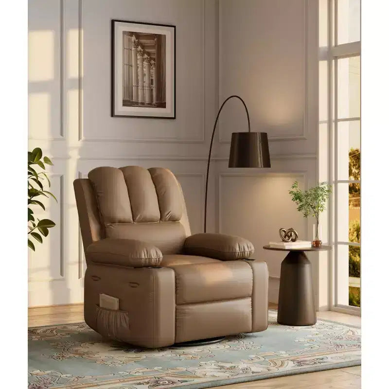 Fauteuil inclinable manuel pour adultes, canapé simple en cuir PU