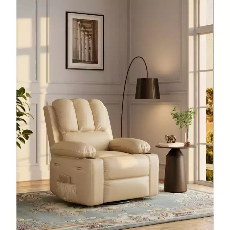 Fauteuil inclinable manuel pour adultes, canapé simple en cuir PU