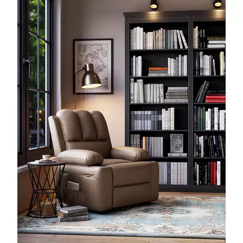 Fauteuil inclinable manuel pour adultes, canapé simple en cuir PU