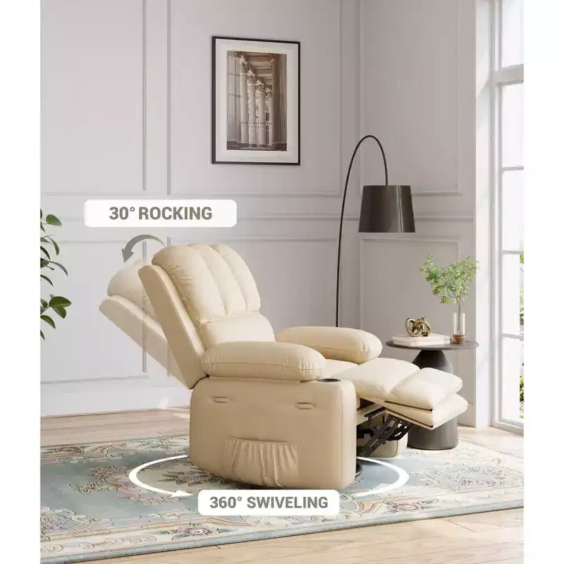 Fauteuil inclinable manuel pour adultes, canapé simple en cuir PU