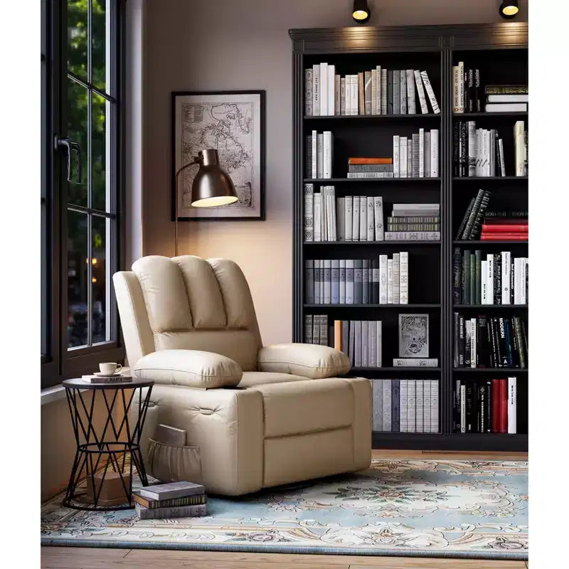 Fauteuil inclinable manuel pour adultes, canapé simple en cuir PU