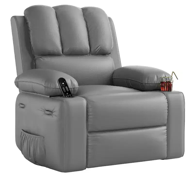 Fauteuil inclinable manuel pour adultes, canapé simple en cuir PU