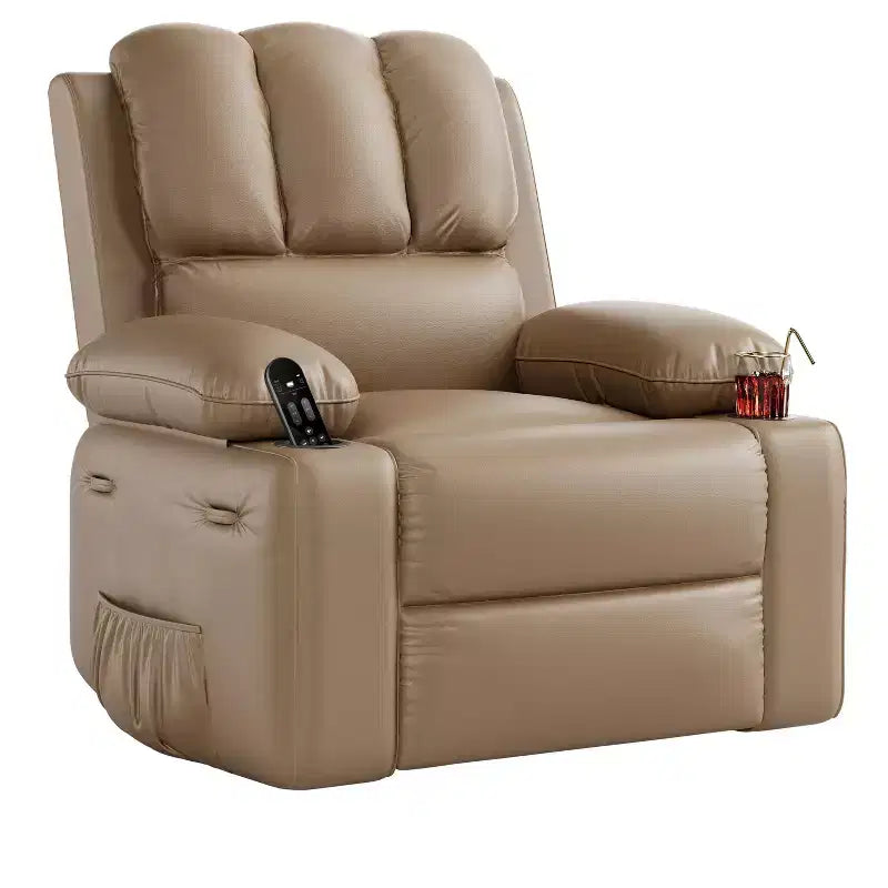 Fauteuil inclinable manuel pour adultes, canapé simple en cuir PU
