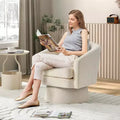 360Modern Swivel Accent Sofa Chair,Cozy Round Chenille Fabricm,Round Armchair Single Sofa with Arms, for Living Room