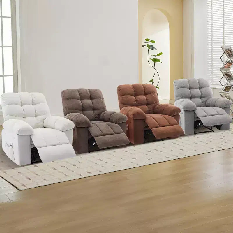 Fauteuil inclinable à bascule avec fonction de massage et de chaleur, tissu respirant ergonomique