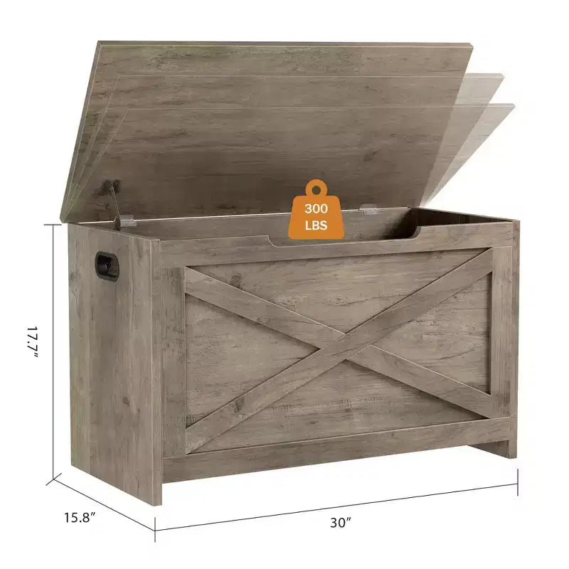 Coffre de rangement, Boîte de rangement avec charnières de sécurité, Banc à chaussures d'entrée