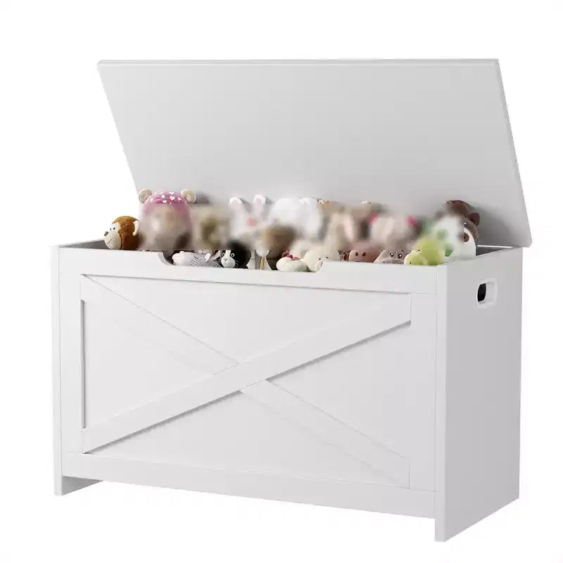 Coffre de rangement, Boîte de rangement avec charnières de sécurité, Banc à chaussures d'entrée