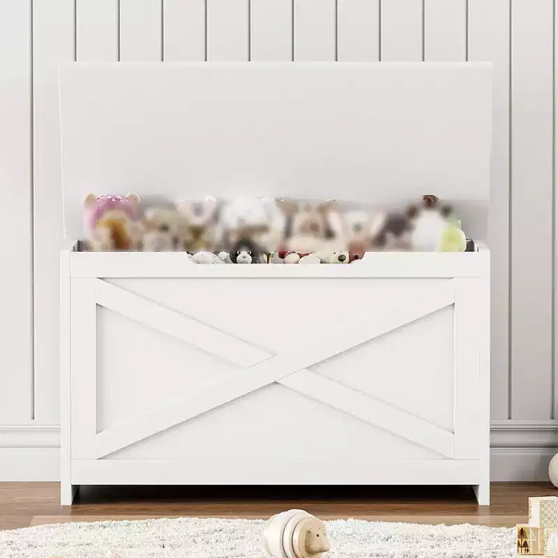 Coffre de rangement, Boîte de rangement avec charnières de sécurité, Banc à chaussures d'entrée