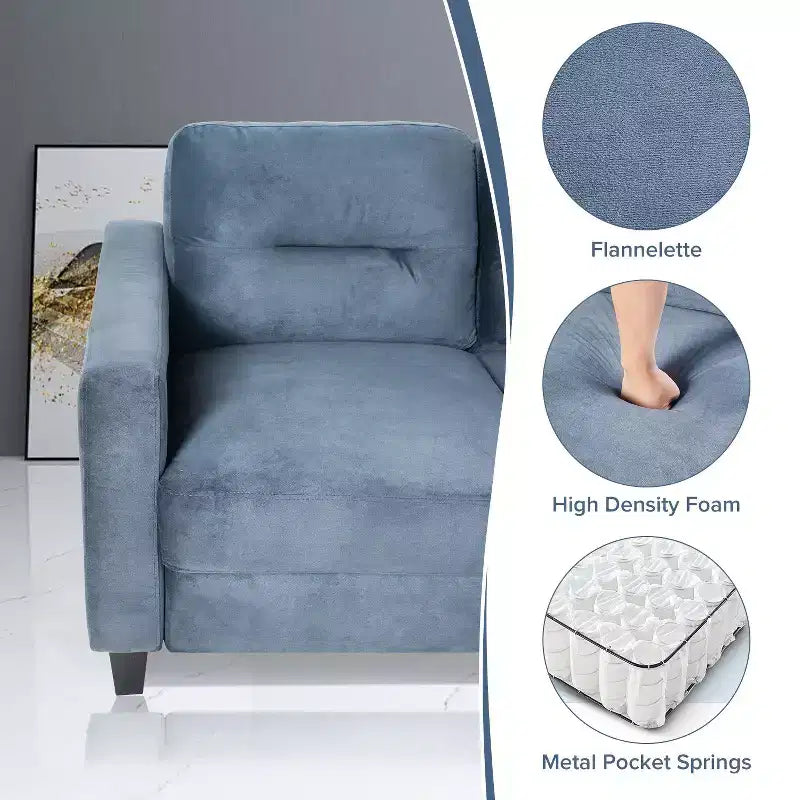 Canapé simple rembourré en velours Fauteuil d'appoint moderne