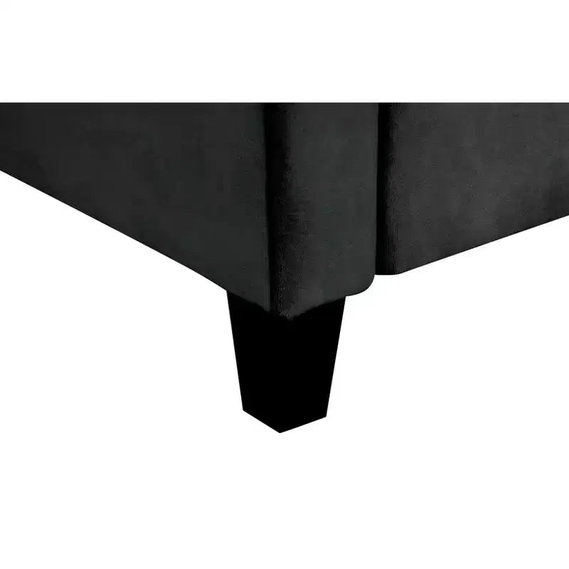 Fauteuil simple en velours avec dossier capitonné