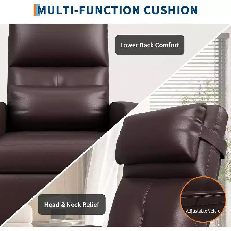 Fauteuil inclinable électrique ergonomique avec fonctions de massage et de chauffage