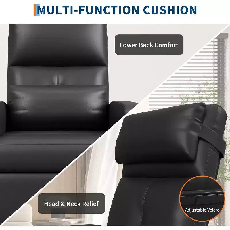 Fauteuil inclinable électrique ergonomique avec fonctions de massage et de chauffage