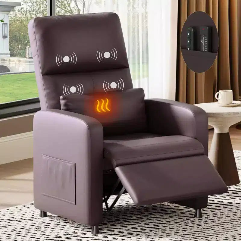 Fauteuil inclinable électrique ergonomique avec fonctions de massage et de chauffage