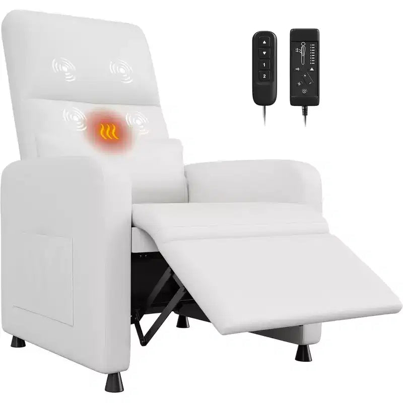Fauteuil inclinable électrique ergonomique avec fonctions de massage et de chauffage