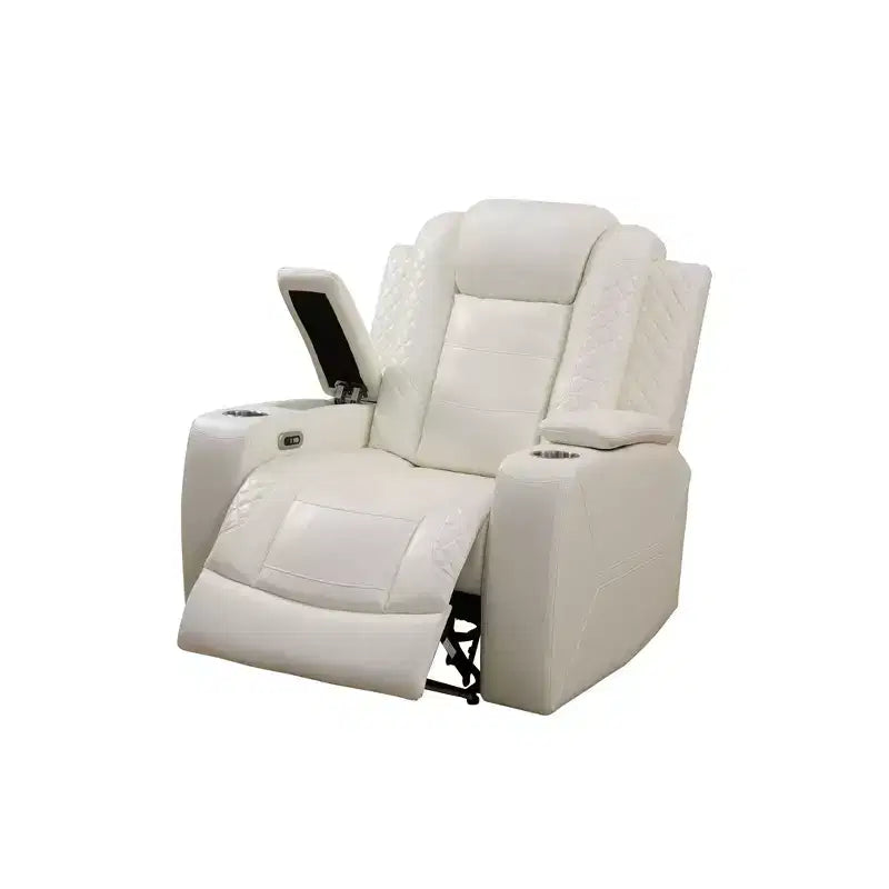 Fauteuil inclinable électrique en cuir avec port USB