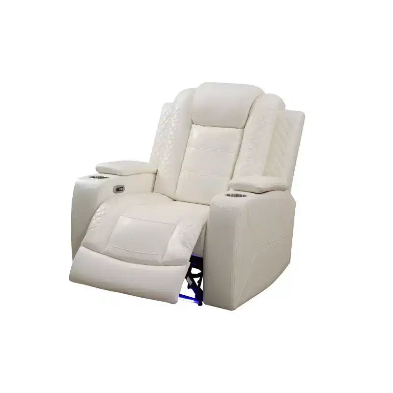 Fauteuil inclinable électrique en cuir avec port USB