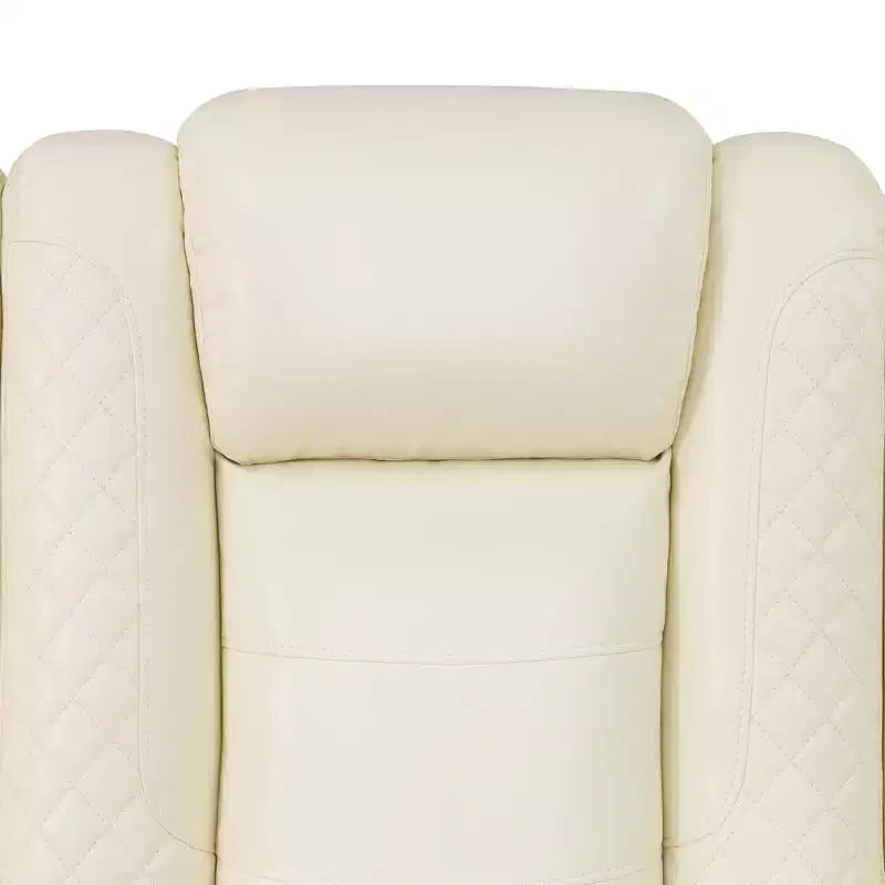 Fauteuil inclinable électrique en cuir avec port USB