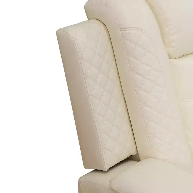 Fauteuil inclinable électrique en cuir avec port USB
