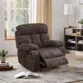 MAYEERTY Recliner Chair, Non-Pilling Breathable Fabric Reclining Chair with Adjustable Backrest for Living Room, Brown