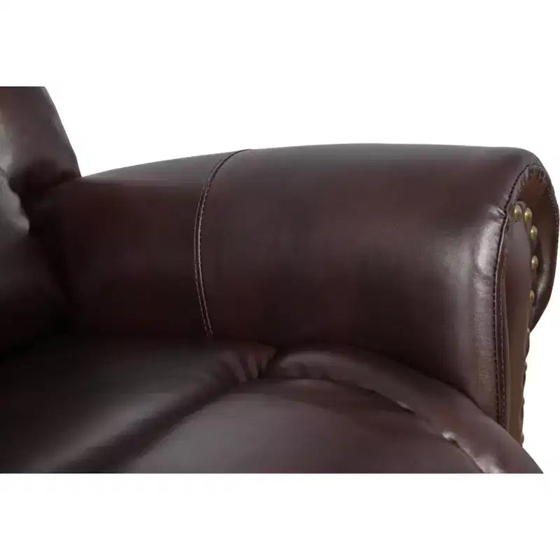 Fauteuil inclinable, fauteuil relax en cuir respirant avec dossier réglable