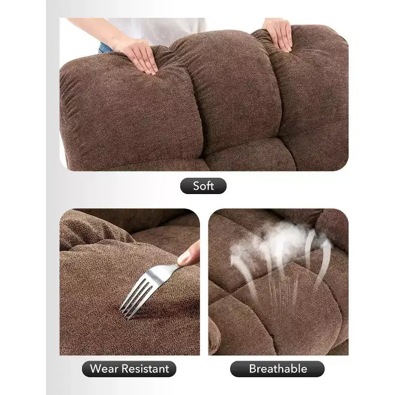 Fauteuil inclinable à bascule, Fauteuil à bascule pivotant à 360°, Canapé inclinable individuel