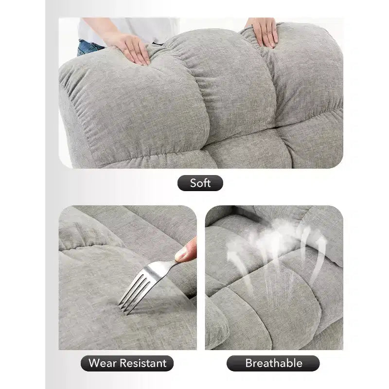 Fauteuil inclinable à bascule, Fauteuil à bascule pivotant à 360°, Canapé inclinable individuel