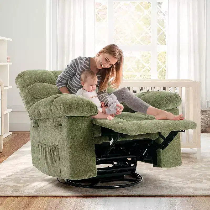 Fauteuil inclinable à bascule, Fauteuil à bascule pivotant à 360°, Canapé inclinable individuel