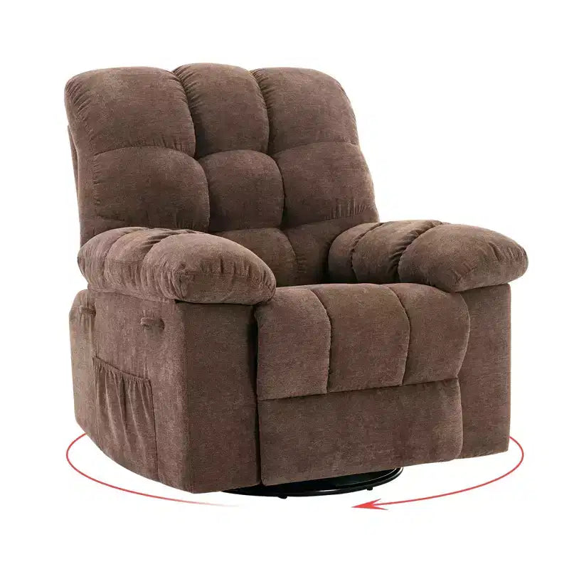 Fauteuil inclinable à bascule, Fauteuil à bascule pivotant à 360°, Canapé inclinable individuel